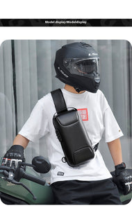 Motorcycle Men's Chest Bag Oxford Cloth Carbon Fiber