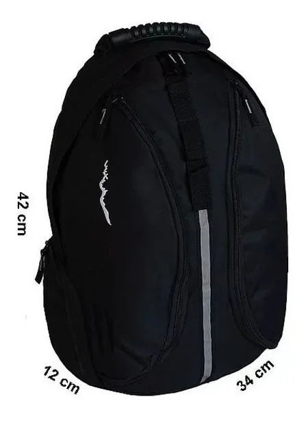 Backpack Unisex Resistant Black School Walk Hiking