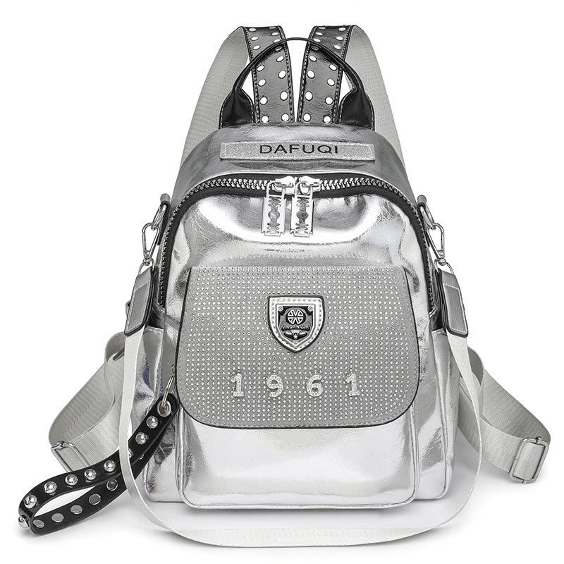 Fashion Light Diamond Ladies Backpack Small Backpack Large Capacity