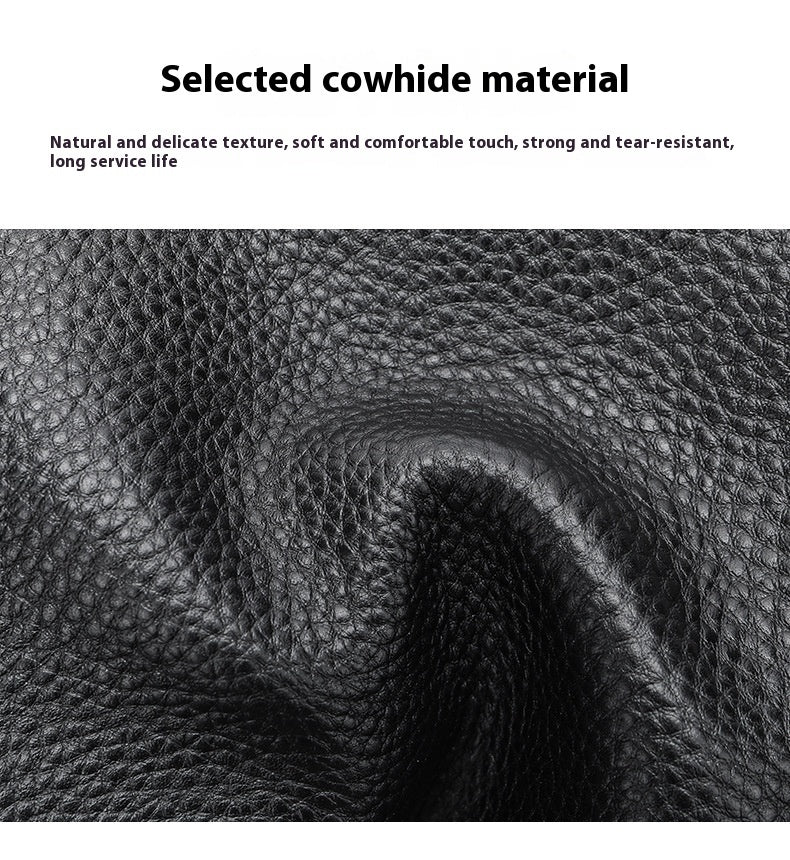 High Texture Casual Genuine Leather Men's Multi-functional Outdoor Crossbody Commuter Chest Bag
