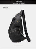 Large Capacity Retro Men's Cowhide Messenger Bag