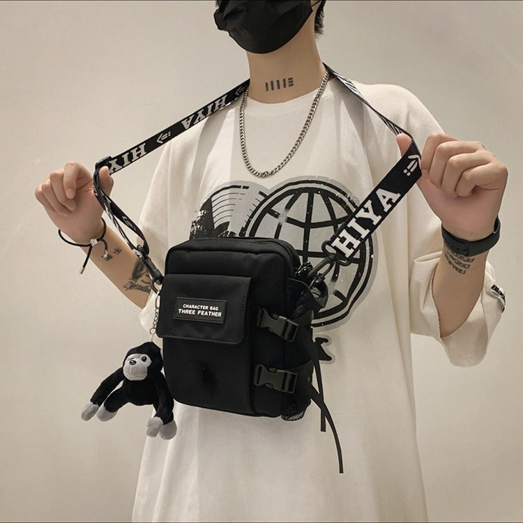 Men's Trendy Cool Nylon Shoulder Bag Casual Simple