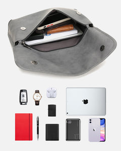 Men's Contrast Color Matte Fashion Retro Crossbody Shoulder Bag